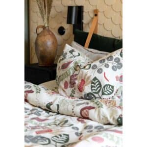 Kosta Linnewäfveri Stormhagen Bäddset Beige Sovrum Närbild