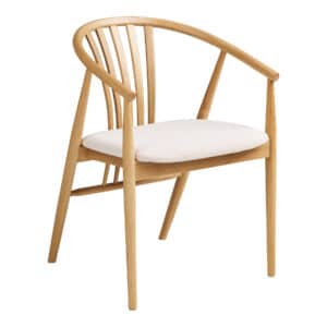 House Nordic Agustin matstol stoppad sits, ek/natur
