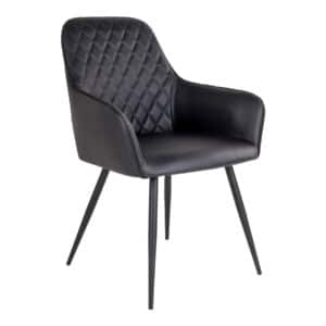 House Nordic Harbo matstol konstläder 2-pack, svart