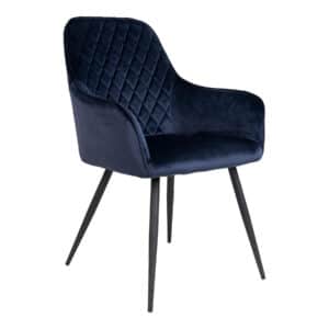House Nordic Harbo matstol sammet 2-pack, blå