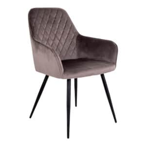 House Nordic Harbo matstol sammet 2-pack, ljusbrun