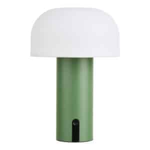 House Nordic Soham uppladdningsbar bordslampa, vit/grön